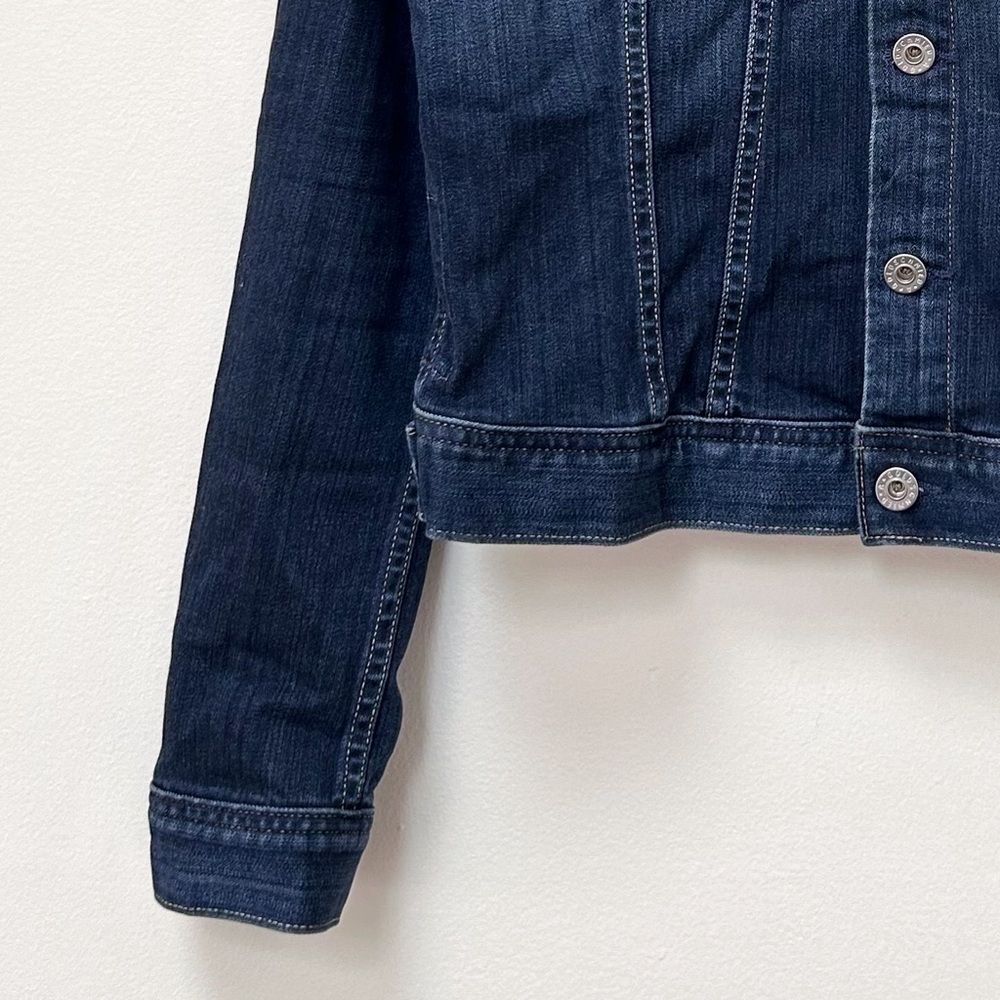 AG Mya Classic Fit Button Down Jean Denim Jacket in Easy Street Dark Wash size M - Picture 5 of 13
